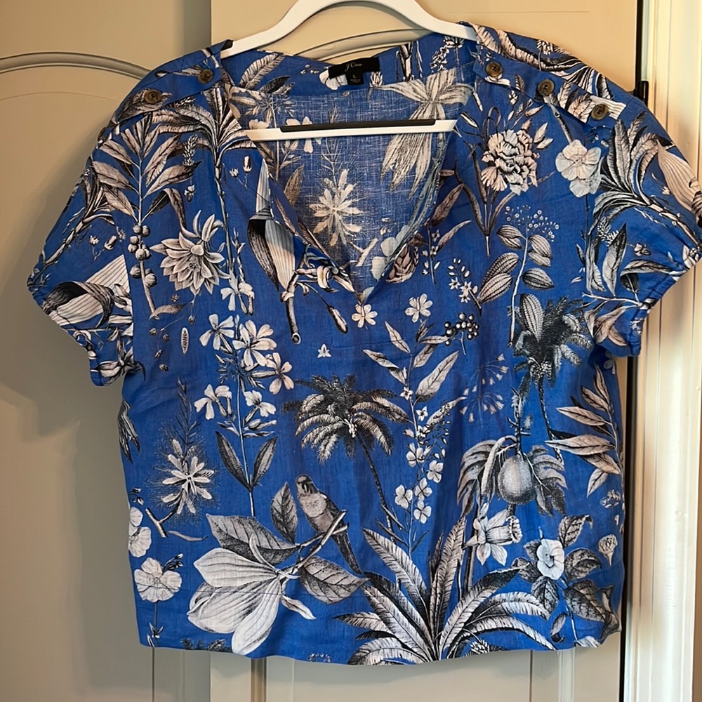 J. Crew 100% linen blouse